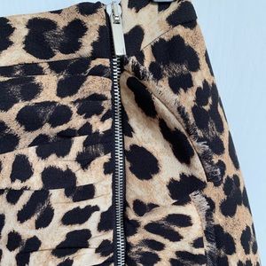 Leopard print mini skirt